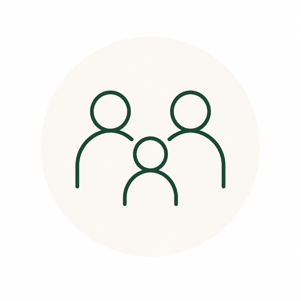 image of 3 people symbolising a family